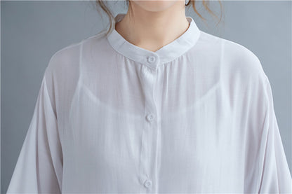 Women Stand Collar Plus Sizes T Shirts Dresses