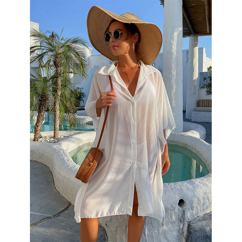 Summer Leisure Shirts Bikini Beach Cover Ups
