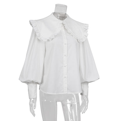 White Princess Women Long Sleeves Shirts