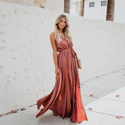 Summer Bohemian Sleeveless Long Dress-STYLEGOING