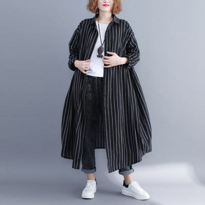 Fashion Linen Plus Sizes Fall Shirts Coats