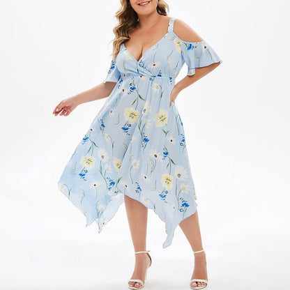 Summer Chiffon Women Plus Sizes Dresses