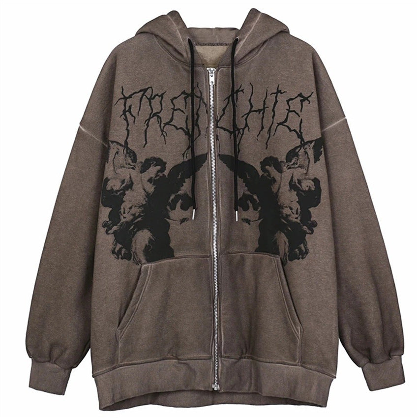 Casual Zipper Street Style Cardigan Hoodies