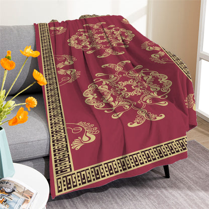 Vintage Boho Fleece Throw Blankets