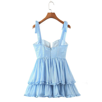 Sweety Summer Cake Style Backless Mini Dresses