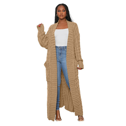 Casual Long Knitted Cardigan Overcoats for Women