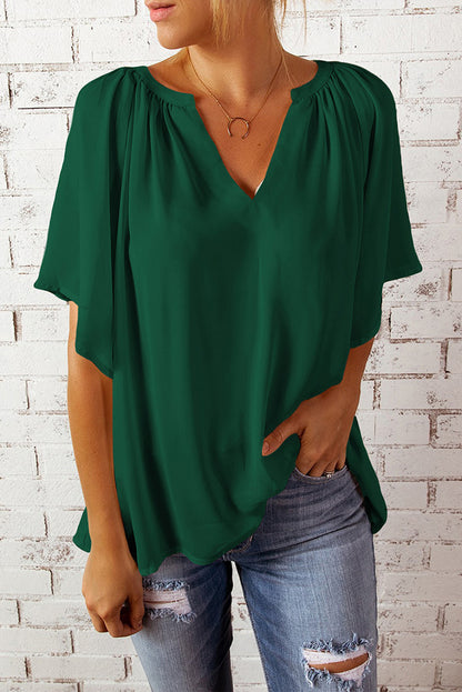 Leisure Summer Chiffon Women Short Sleeves T Shirts