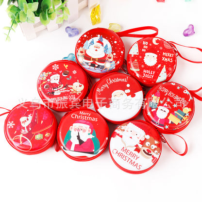 Merry Christmas Square Shaped Coins Storage Bag 10pcs/Set