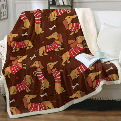 Cute Dog Print Fleece Blankets for Christmas