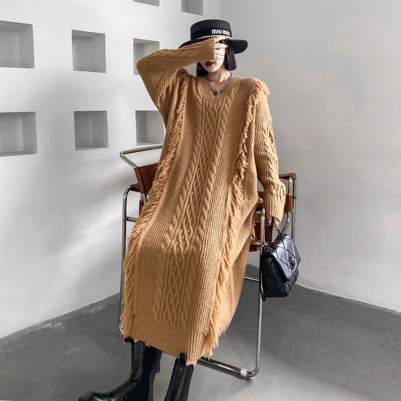 Fashion Winter Knitting Long Dresses