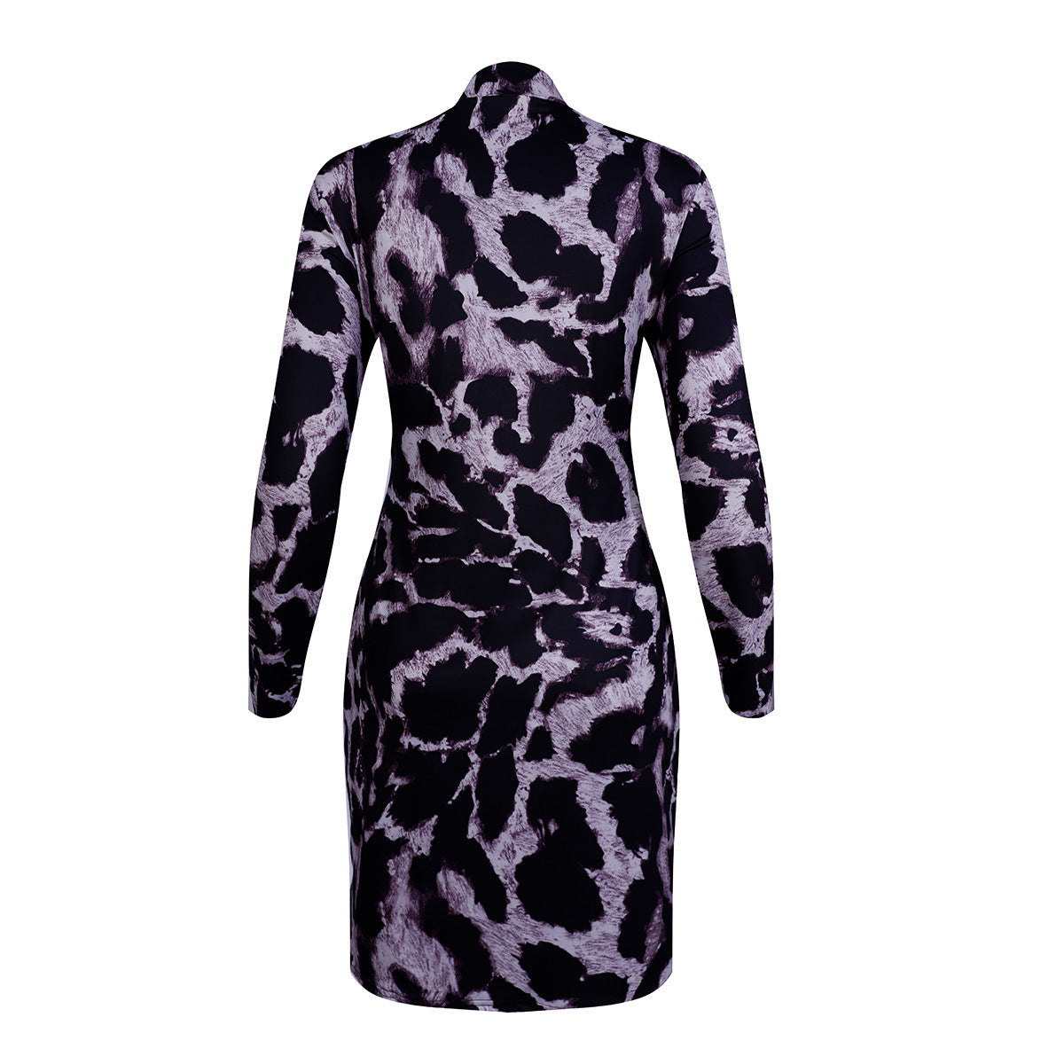 Sexy Snake Print Long Sleeves Sheath Dresses