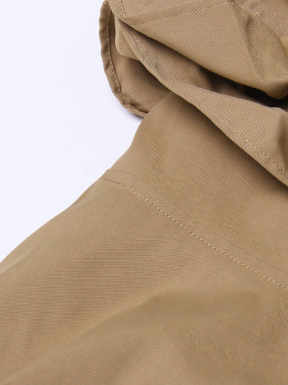 Designed Ruffled Long Sleeves Women Wind Break Coats