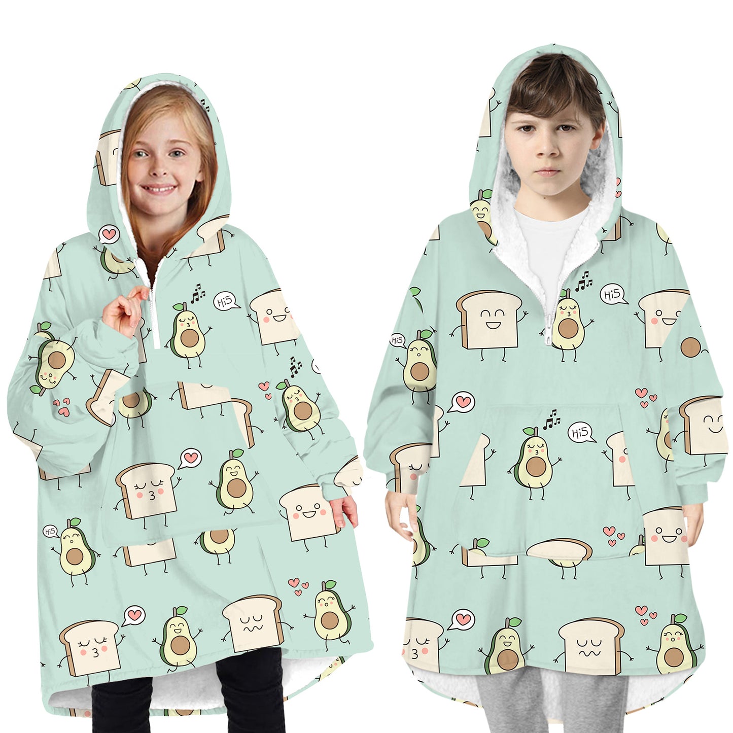 Soft Bee Print Lazy Wearable Watching TV Blanket