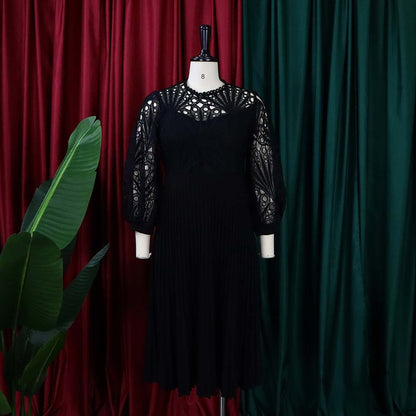 Elegant Hollow Out Plus Sizes Lace Party Dresses