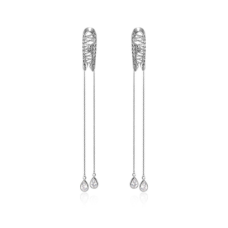 Fashion Tassels Ziron Designed Drop Earrings for Women