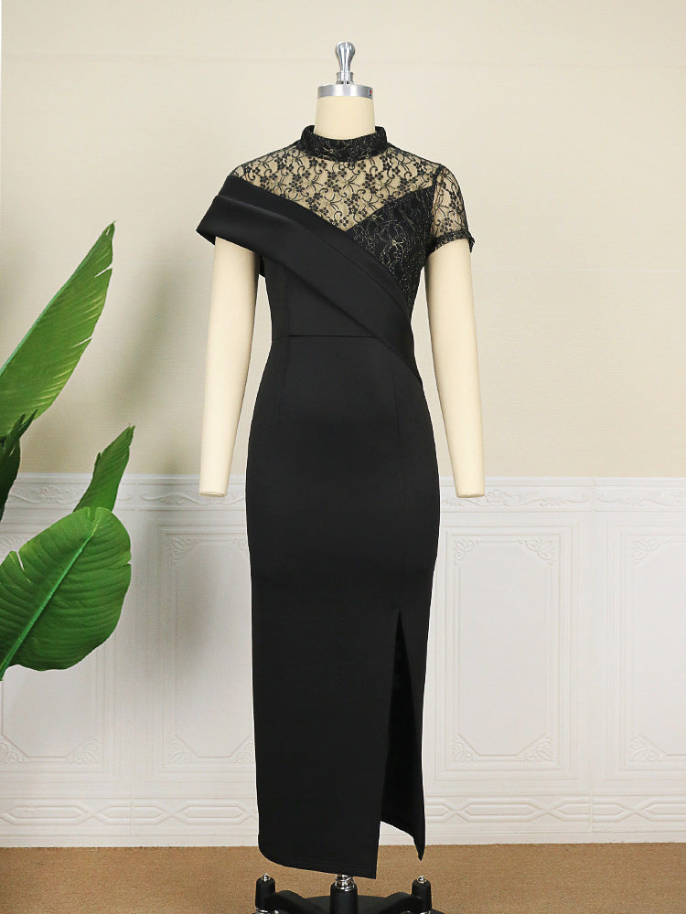 Sexy Lace Design Split Front Evening Party Dresses