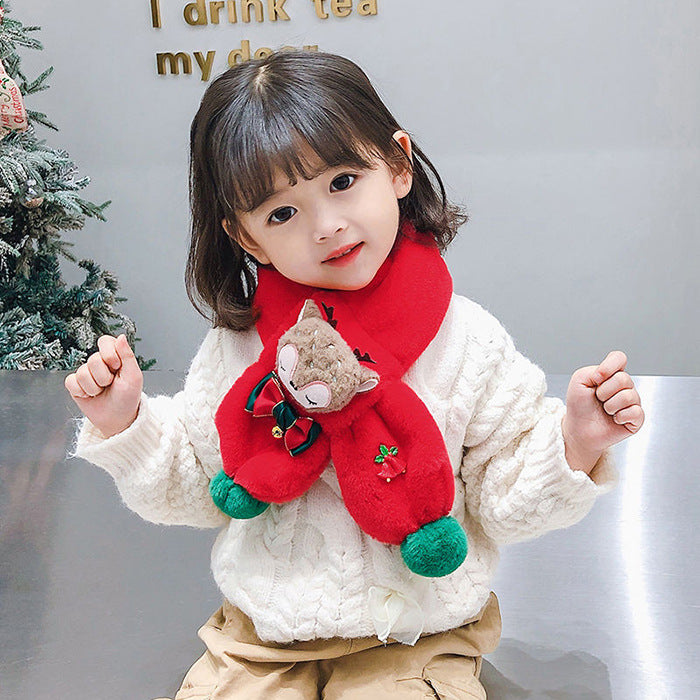 Christmas Elk Design Warm Scarves for Kids