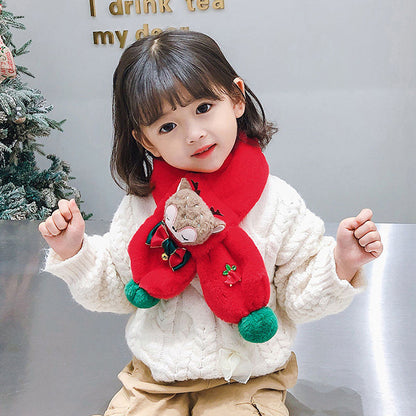 Christmas Elk Design Warm Scarves for Kids