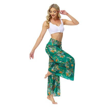 Casual Dyed Trumpet Pants for Women