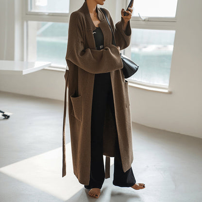 Luxury Vintage Plus Sizes Long Knitted Overcoats