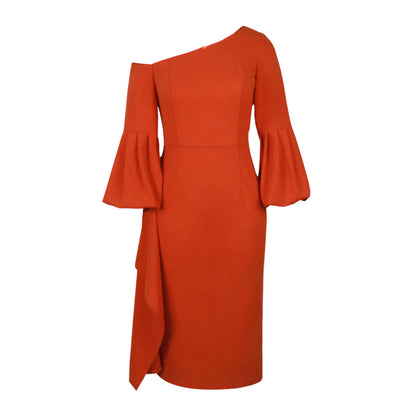 Sexy One Shoulder High Waist Irregular Plus Sizes Dresses
