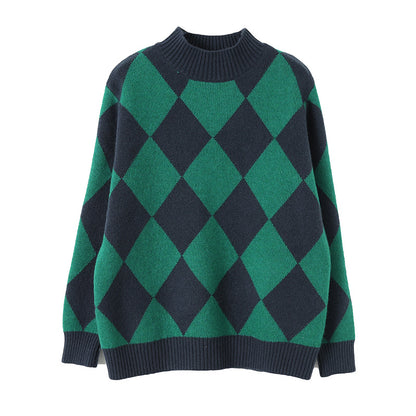 Vintage High Neck Pullover Sweaters for Women