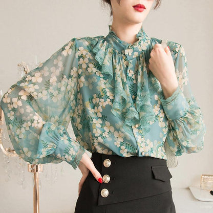 Designed Ruffled Women Blouses Shirts
