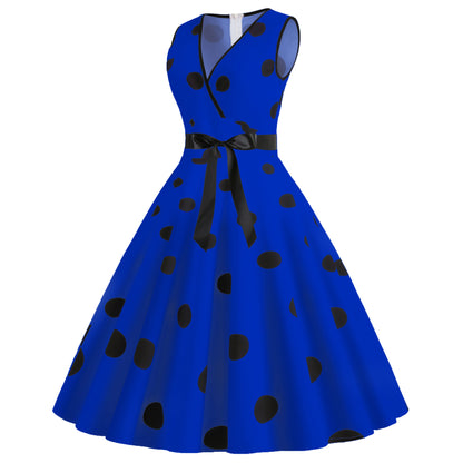 Summer Sleeveless Polka Dot Dresses