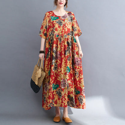 Vintage Linen Summer Long Dresses