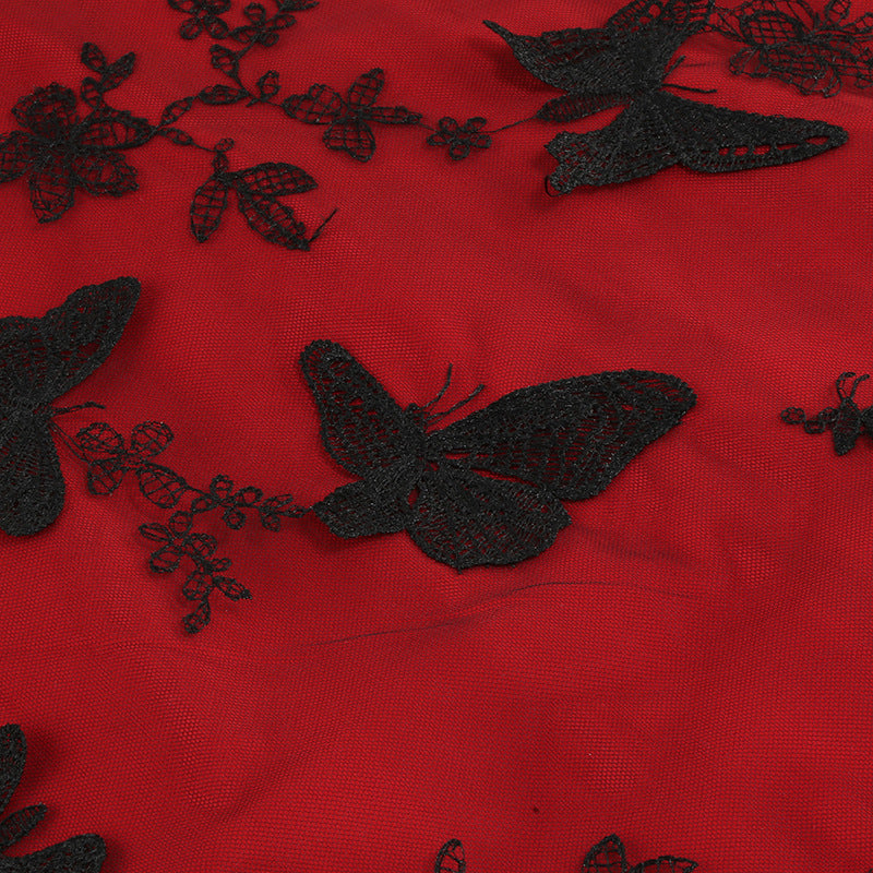 Vintage Sleeveless Butterfly Tulle Dresses