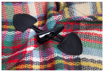 Winter Plaid Cloak Capes for Kids