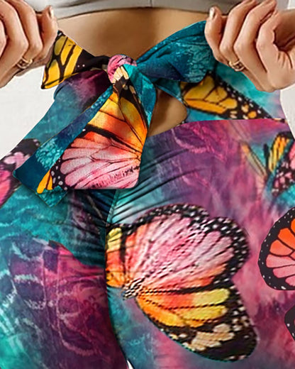 Sexy Butterfly Design Sports Leggings