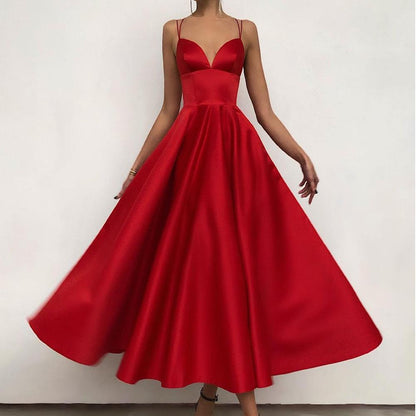 Simple Classy High Waist Summer Dress-STYLEGOING