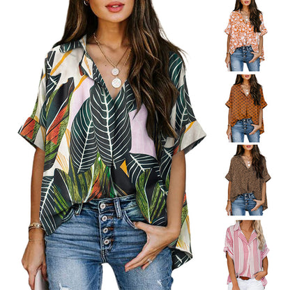 Casual Summer Short Sleeves Shirts for Women