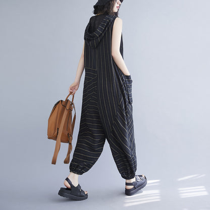 Summer Sleeveless Plus Sizes Harem Jumpsuits for Women