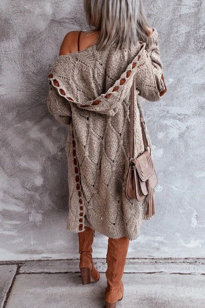 Women Knitting Long Sleeves Cardigan Sweaters-STYLEGOING