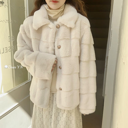 Winter Artificial Fur Overcoats for Women