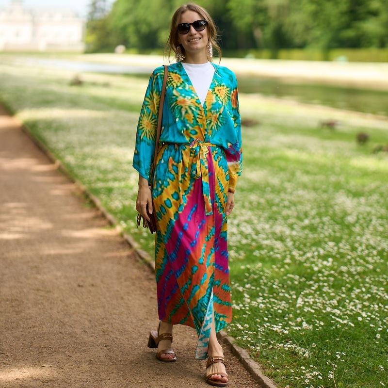 Summer Leopard Beachwear Cover Up Dresses