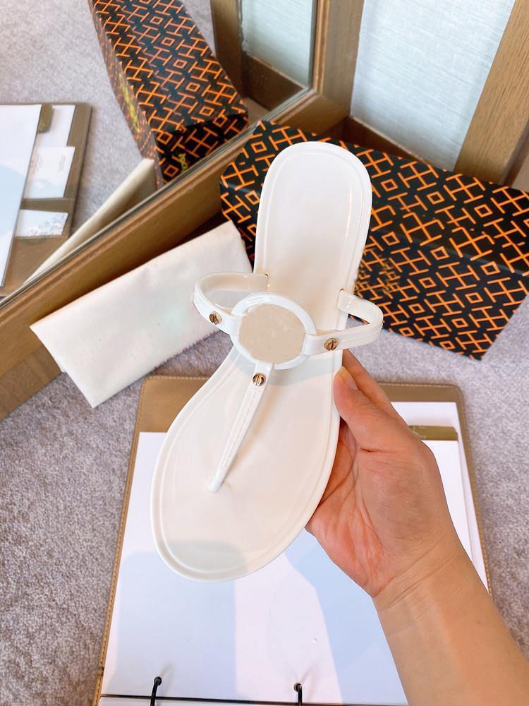 Women Beach Foot Clip Metal Button Flat Heel-STYLEGOING
