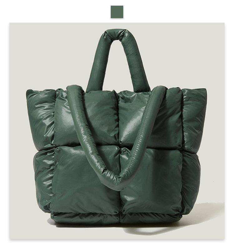 Fashion Down Women Handbags for Winter