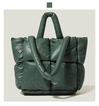Fashion Down Women Handbags for Winter