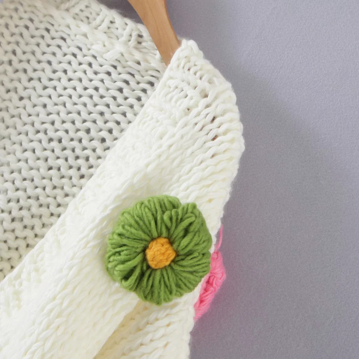 Lovely Handmade 3D Design High Waist Short Sweaters