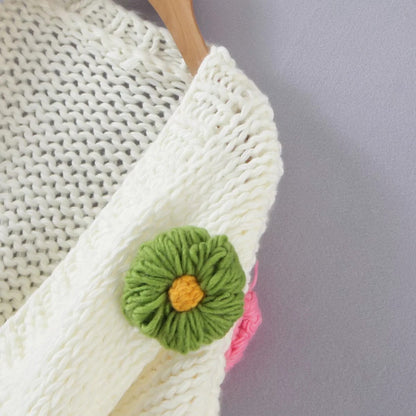 Lovely Handmade 3D Design High Waist Short Sweaters