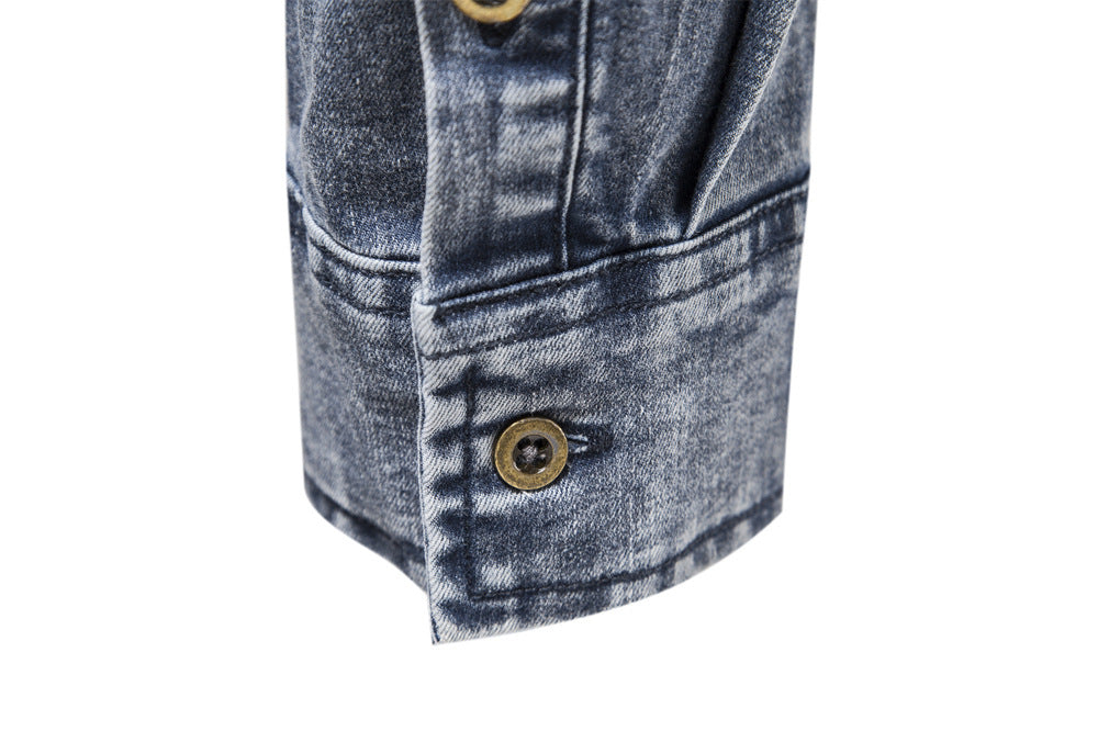 Fashion Denim Long Sleeves Shirts for Men