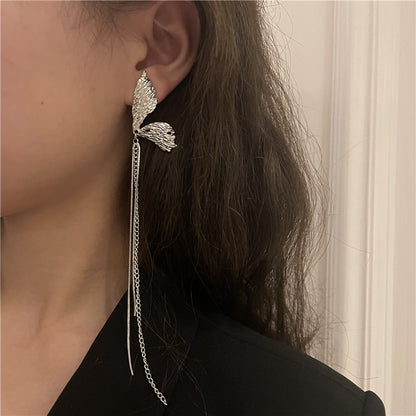 Butterfly Tassels Metal Drop Earrings for Women