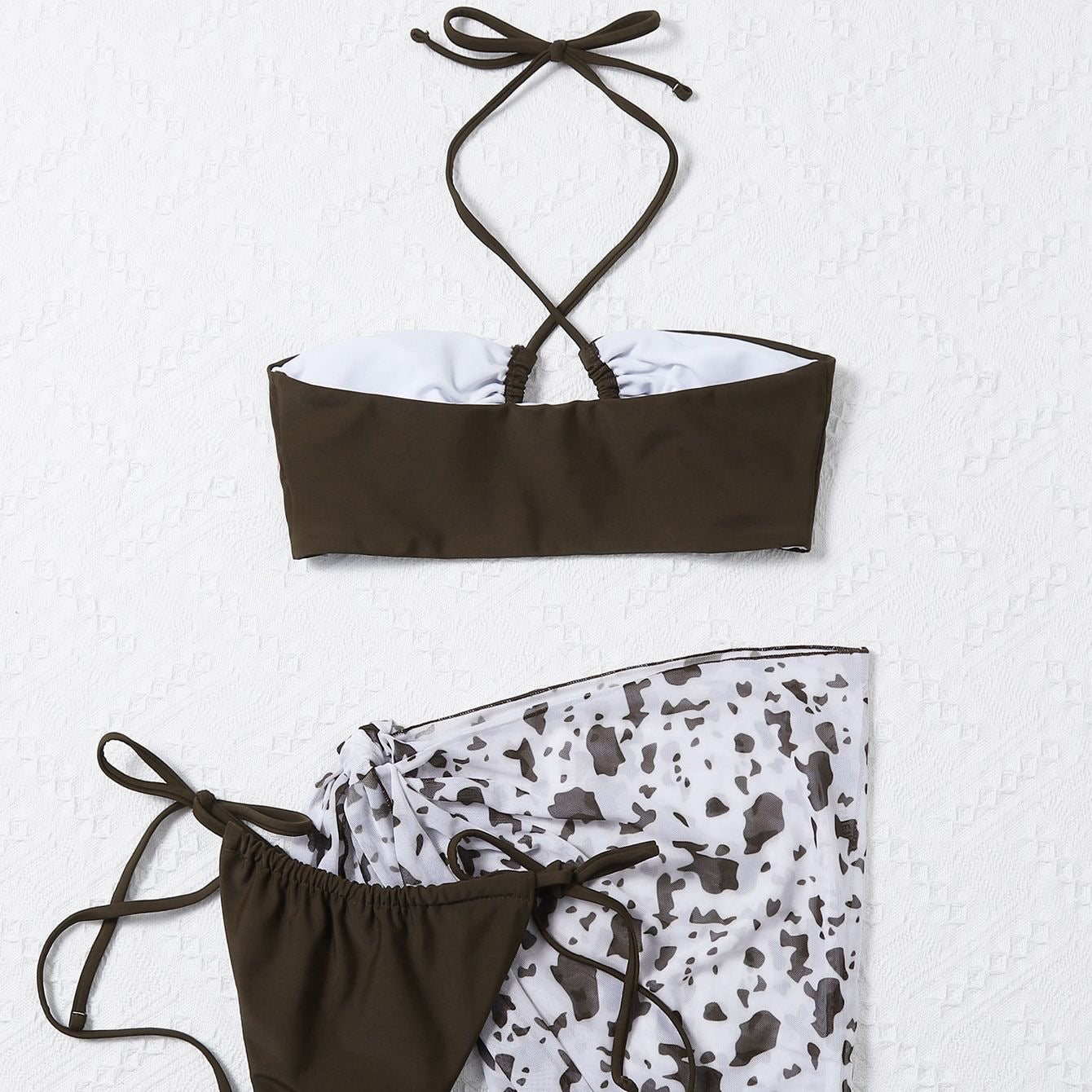 Sexy Coffee 3pcs Bikini Swimsuits
