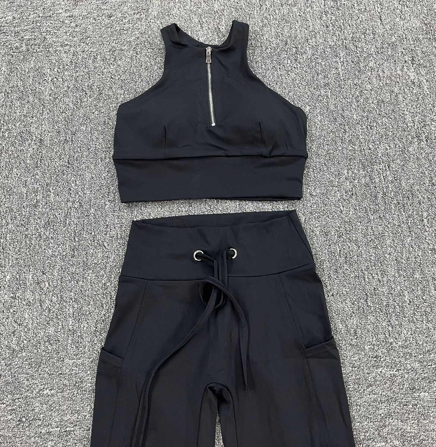 Sexy Drawstring Elastic Sports Yoga Suits for Women