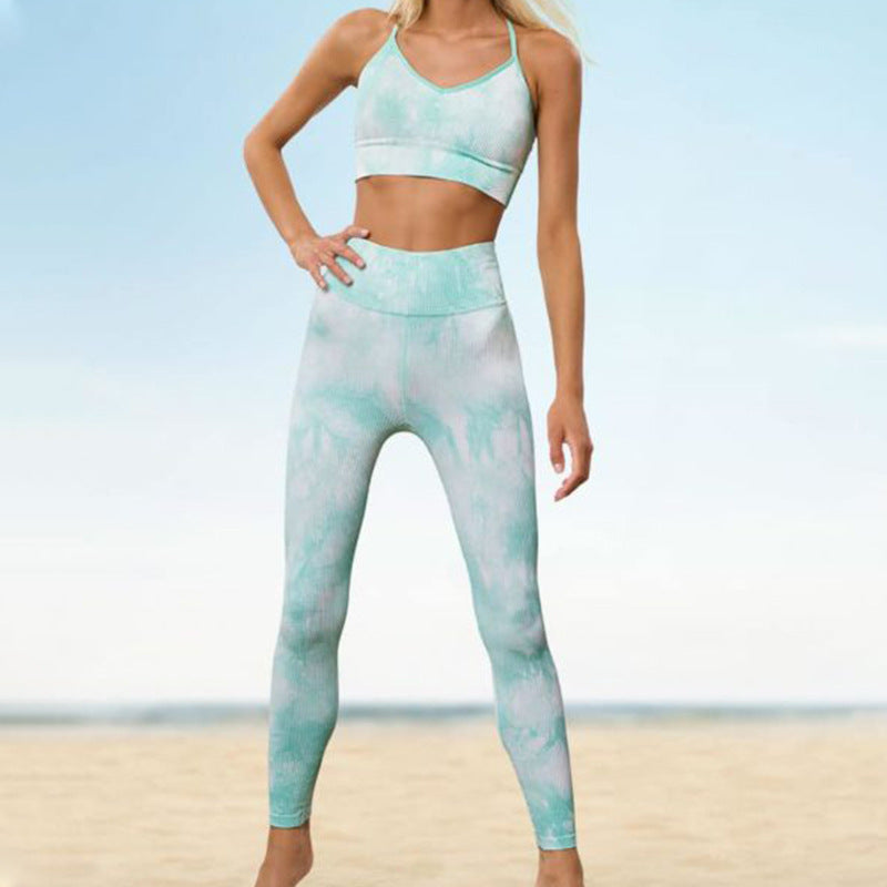 Sexy Fast Drying Dyed Yoga Sets for Women