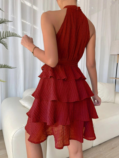 Sexy Sleeveless Ruffled Summer Daily Dresses