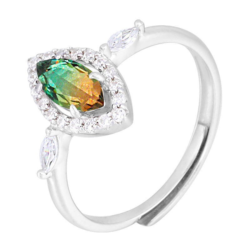 Fashion Colorful Sterling Silver Rings for Women